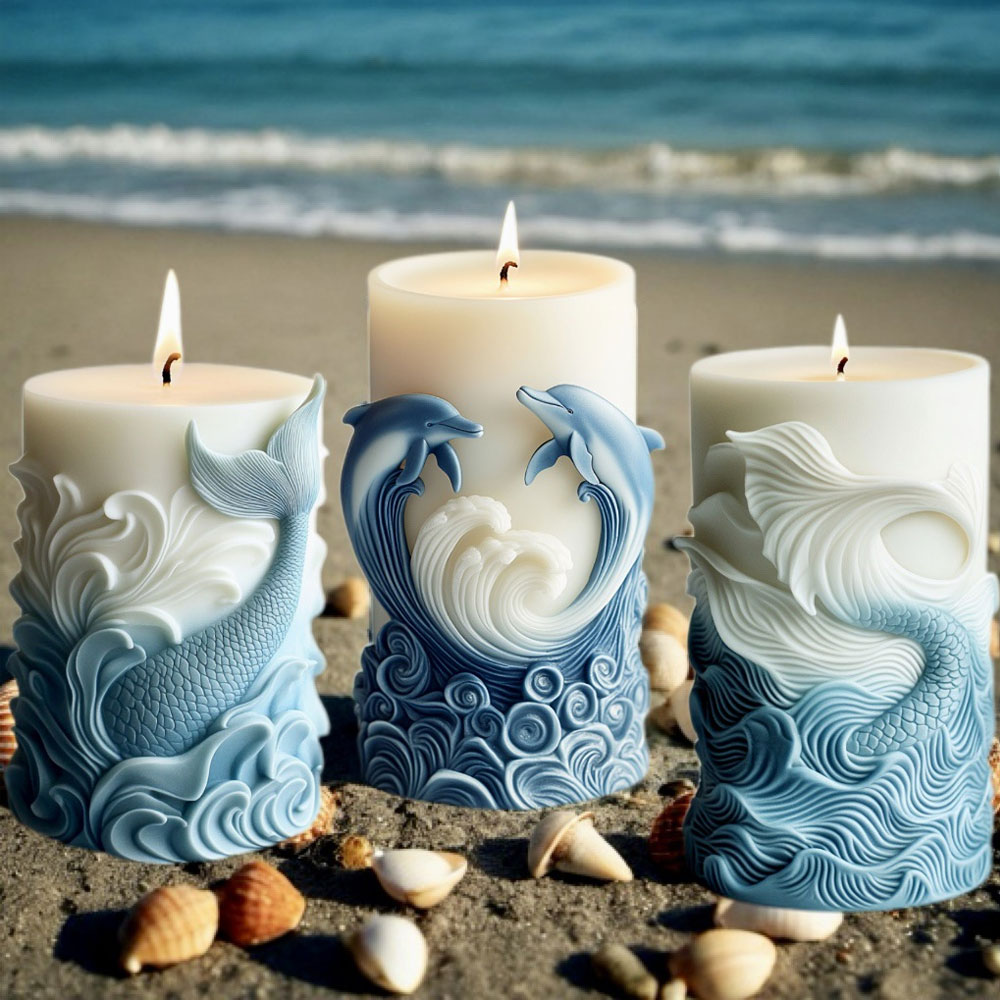 Resin Ocean Wave Mold - Forma silikonowa do świec z motywem