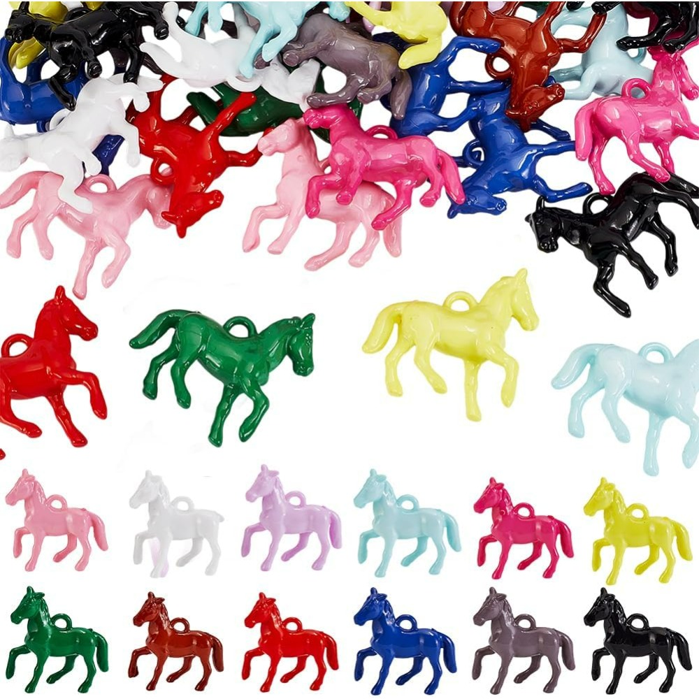 Resin Crafts - 48 szt. Nieprzezroczyste Akrylowe Zawieszki 12